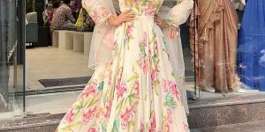Digital Print Heavy Fox Georgette Gown