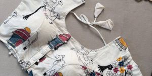 Heavy Embroidery Cotton Padded Blouse