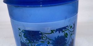1 Litre Blue Plastic Round Container