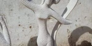 Off White Stone Lady Statue