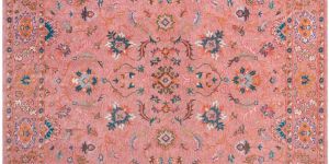 Pink Floral Pattern Hand Tufted Rugs