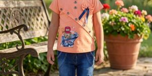 Girls Pink Top & Jeans Set
