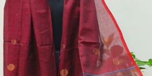 Ladies Pure Cotton Needle Jamdani Handwoven Dupatta