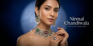 meenakari silver necklace set