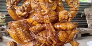 30 Inches Wooden Ganpati Statue