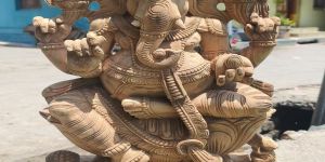 30 Inches Wooden Vinayagar Idol
