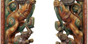 36 Inch Hand Carved Yazhi Wall Bracket