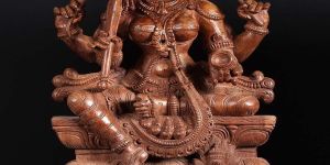 36 Inch Wooden Shakti Mariamman Statue
