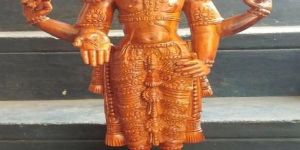 36 Inches Wooden Carved Tirupati Balaji Statue