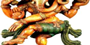 50 Inches Wooden Dancing Ganesha