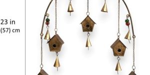 dual bird n house wind chime