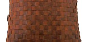 Textured Leather Pillow Cover