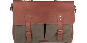 Vintage Canvas Leather Messenger Bag