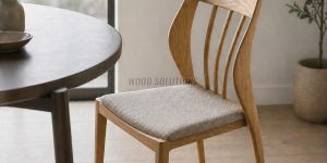 Modern Pine Wood Armless Chair