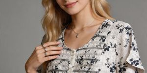 Evolove Pure Rayon Crush Long Nightgown