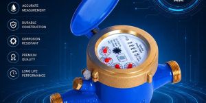 multijet fully brass body water meter