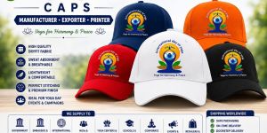 White International Yoga Day Caps