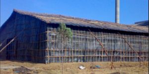 Tarpaulin Bamboo Shed