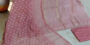 Pure Chanderi Unstitched Suits