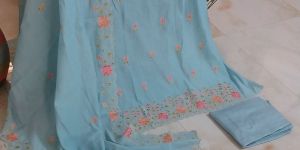 Premium Cotton Silk Embroidered Suit