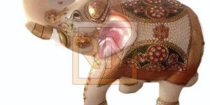 Marble Polished Elephant Statue