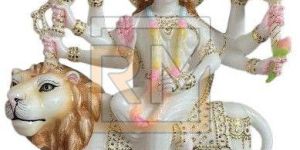 Marble White Durga Mata Statue