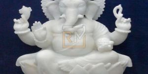 Marble White Ganesh Statue