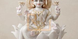 Marble White Saraswati Mata Statue