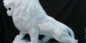 Marble White Lion Statue