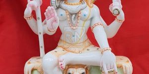 Marble White Mahadev Statue