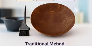 Pure Iron Mehndi Mixing Bowl with Brush Combo for Henna Prep