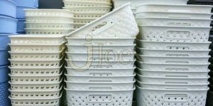 White Weave Utility Basket