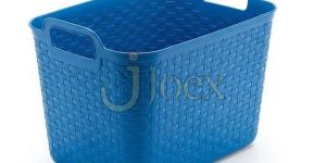 Woven Design Plastic Storage Basket