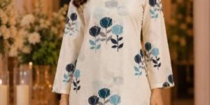 Blue Rose Elegance Long Kurti