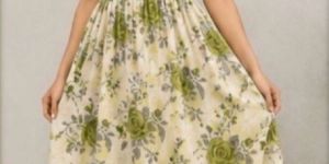 Elegant Square Neck Floral Gown
