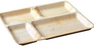 12 Inch 4 CP Square Areca Palm Leaf Plate