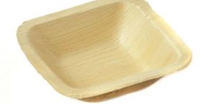 4 Inch Square Areca Leaf Bowl