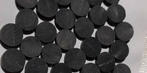 16mm Black Buffalo Horn Button with Line
