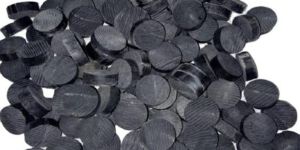 19mm Black Buffalo Horn Button with Line