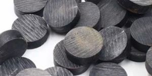 29mm Black Buffalo Horn Button with Line