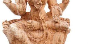24 Inches Wooden Handcrafted Lakshmi Idol