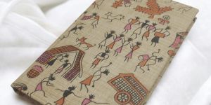Tribal Art Inspired Handmade Cotton Paper Journal Orange
