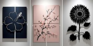 Modern Floral 3D Decorative Canvas Wall Painting