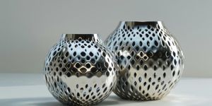 Modern Metallic Decorative Vase Set