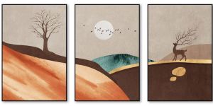 Moonlit Wilderness Abstract Canvas Wall Painting