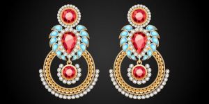Stone Studded Chandbali Earrings