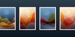 Vibrant Abstract Landscape Canvas Wall Painting