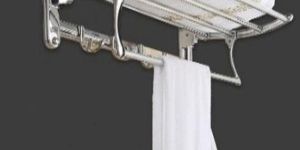 Stainless Steel Round Pipe Double Deck Towel Rack