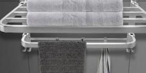 Stainless Steel Square Pipe Double Deck Towel Rack