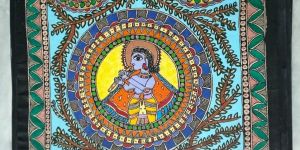 Lord Krishna Traditional Madhubani Painting